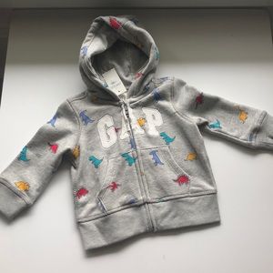 🆕 Baby GAP Dinosaur Hooded Sweatshirt Jacket